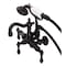 Kingston Brass CA1007T5 3-3/8" Tub Wall Mount Clawfoot Tub Faucet with Hand Shower, Oil Rubbed Bronze CA1007T5 - alternate 1